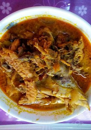 A picture of Stockfish banga soup.