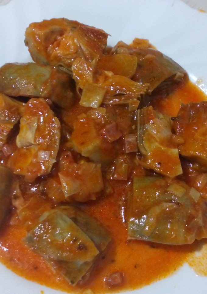 Una foto de Alcachofas con tomate