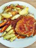 Steak Ikan Marlin Saus Lemon Lada Hitam (Daging Jangilus)