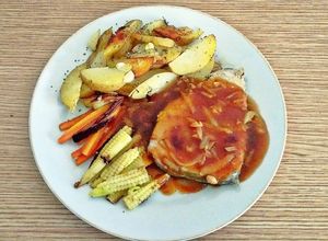 Foto resep Steak Ikan Marlin Saus Lemon Lada Hitam (Daging Jangilus)