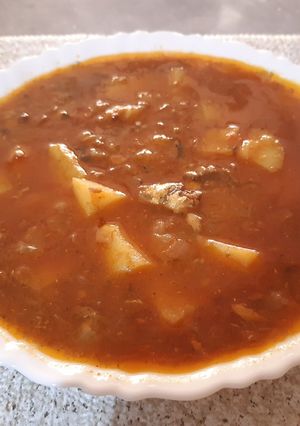 عکسی از دستور خورشت با تن ماهی