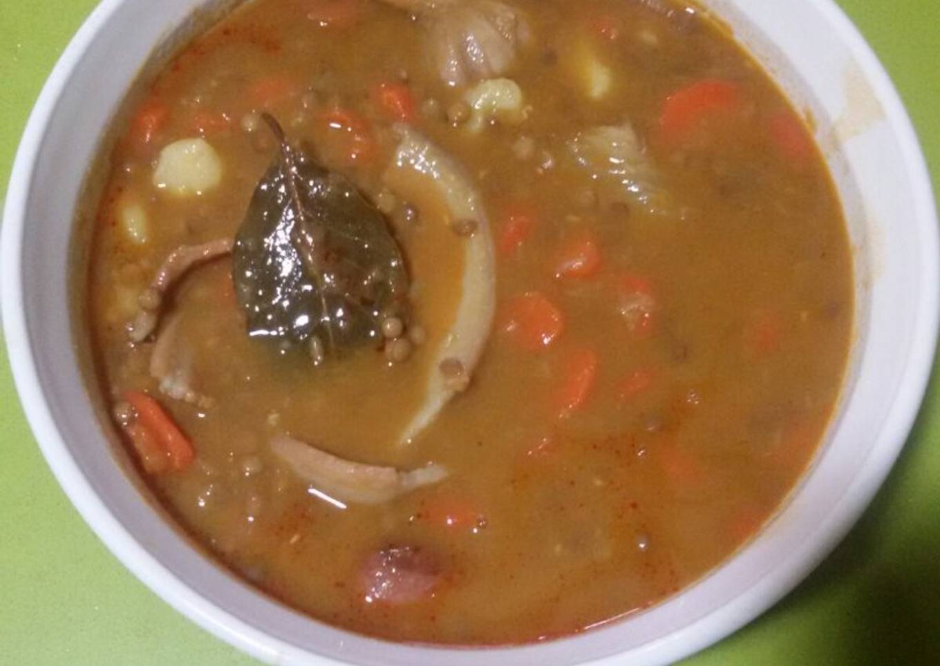 Lentejas estofadas con thermomix