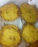 Tortitas de zanahoria con polvo de camarón a la Mario, s