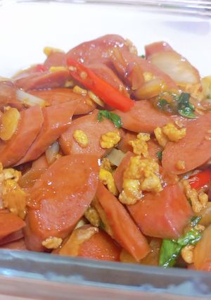 Foto resep Nasi Gila (Sosis Telur Sawi)