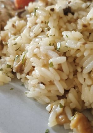 Une photo de Riz champignons façon risotto...😋😋😋