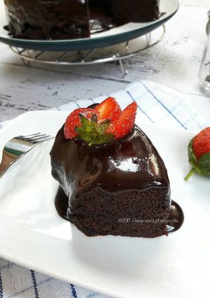 Foto resep Super Moist Steamed Chocolate Cake, No bake No mixer