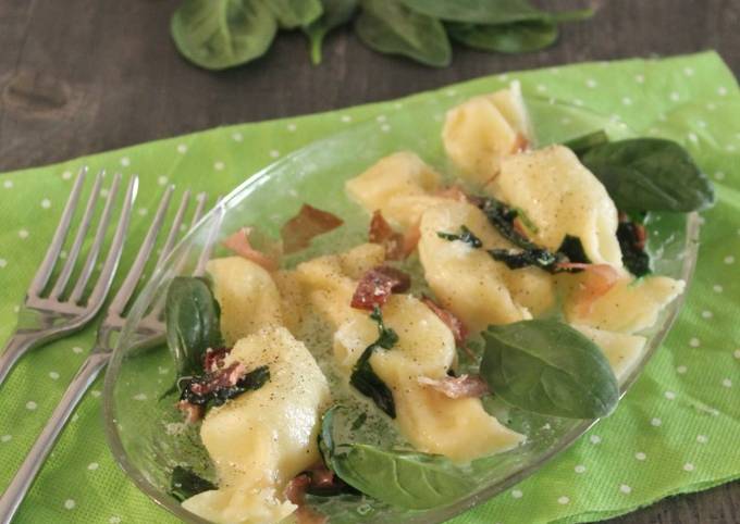 Come a Preparare Veloce Caramelle di pasta,con spinaci e spek