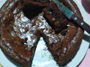 Una foto de receta de brownies de garbanzo