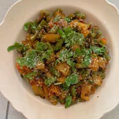 Aloo and French bean Dry sabzi A picture of Aloo and French bean Dry sabzi.