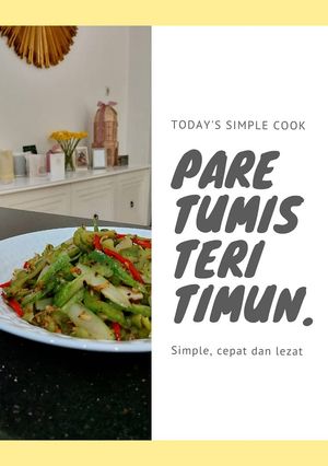 Foto resep Pare tumis teri dan timun