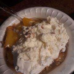 A picture of Jiffy Peach Cobbler.