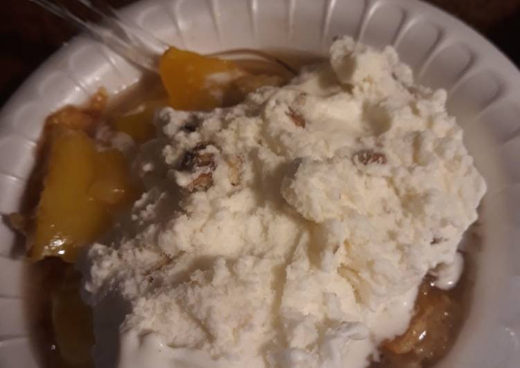 Steps to Prepare Any-night-of-the-week Jiffy Peach Cobbler