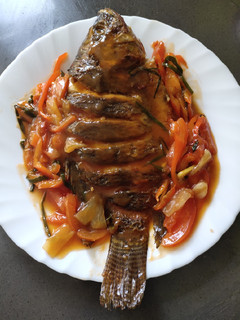 A picture of Sweet and Sour Fish w/ Pineapple.