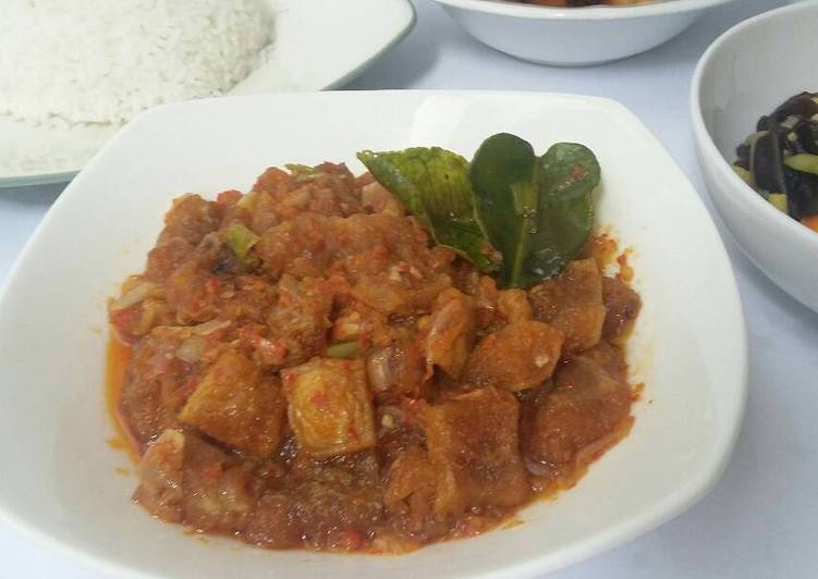 Tumis balado karupuak jangek