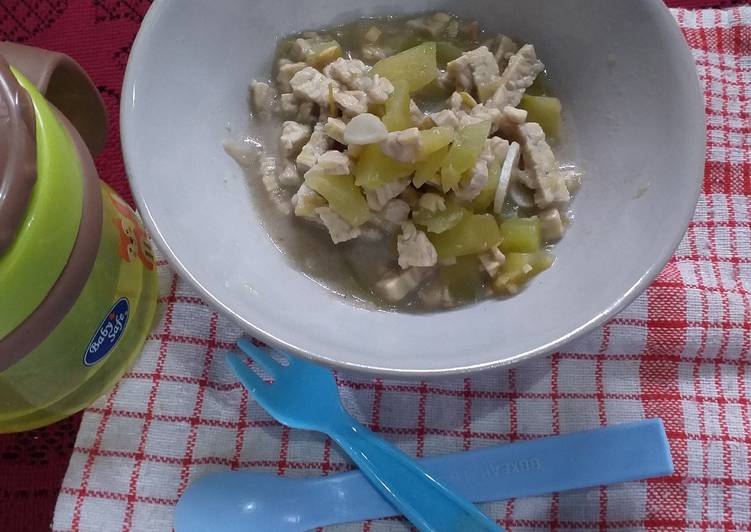 Resep: MPASI 13M+ - Sayur Lodeh Tempe Labu yang Enak