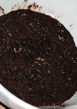 A picture of 2 ingredient Nutella microwaveable mug cake.