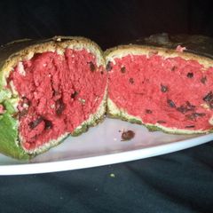 A picture of Watermelon bread.