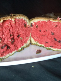 A picture of Watermelon bread.