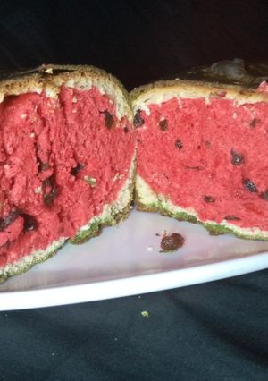 A picture of Watermelon bread.