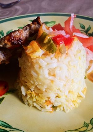 Una foto de Arroz con verduras de Pau