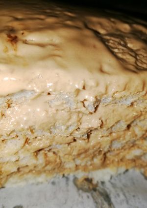 A picture of Bread cake/nutella cake.