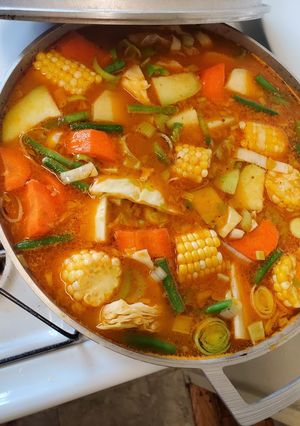 Una foto de Sopa de res guisada