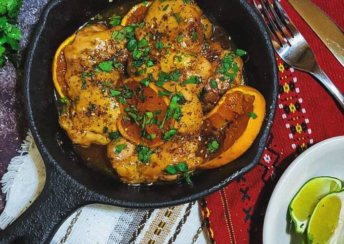 How to Prepare Super Quick Homemade Spicy Za&#39;atar Honey Citrus Chicken Thighs