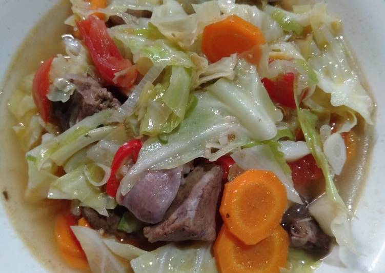 Sayur tumis ati ampela simpel