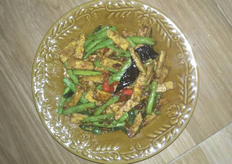 Resep 8. Kacang panjang orek tempe buru-buru, Bikin Ngiler