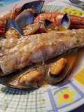 Rape y compañía a la marinera. Cocina a tres niveles