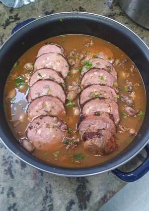Una foto de Redondo guisado con chipirones (Receta Navideña)