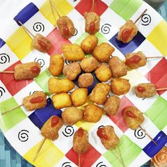 A picture of अदरक लहसुन पटैटो बाइट्स (Ginger Garlic Potato Bites Recipe In Hindi).