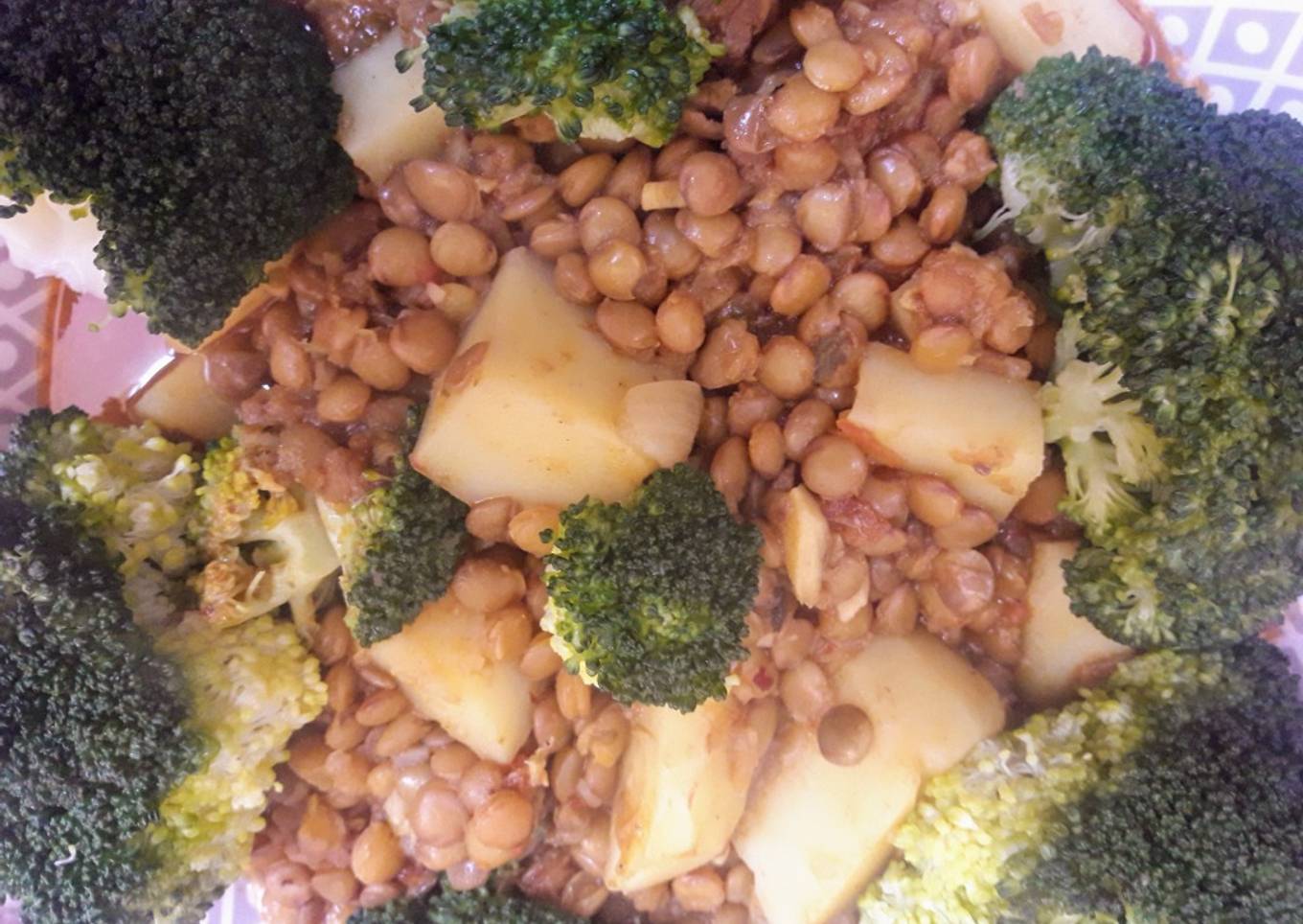 Lentejitas con brócoli al vapor🇵🇪