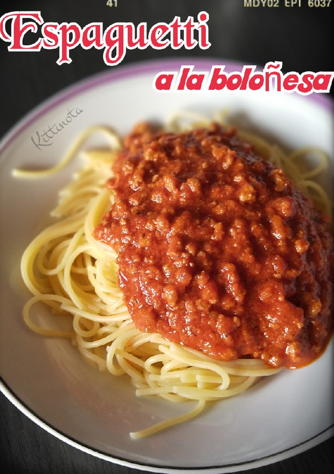 Una foto de Spaghetti a la boloñesa