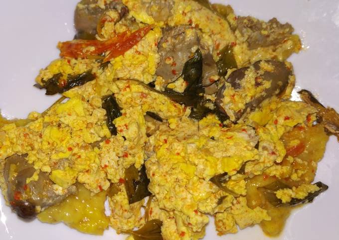 Tahu kukus kemangi with ati ayam (est 350 kal) diet oatmeal