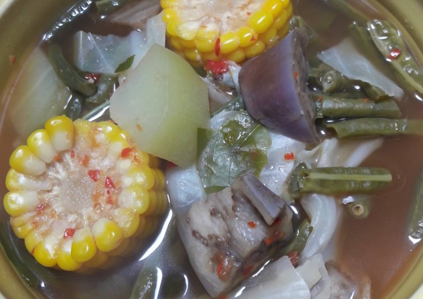 Sup sayur dengan asam jawa