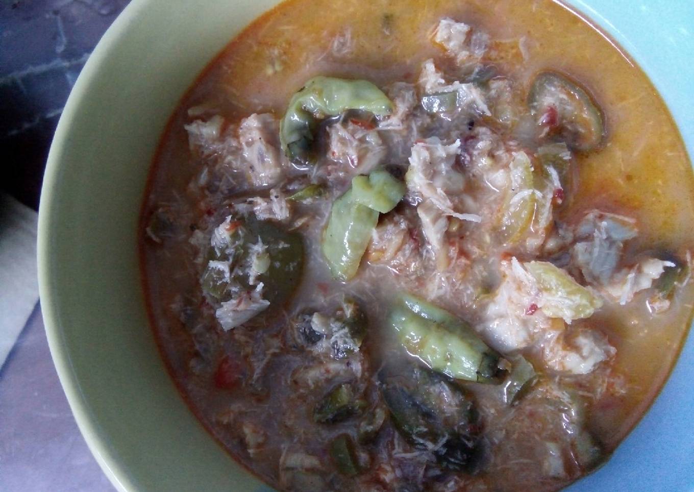 Botok tempe terong glatik tanpa daun (oblok oblok)