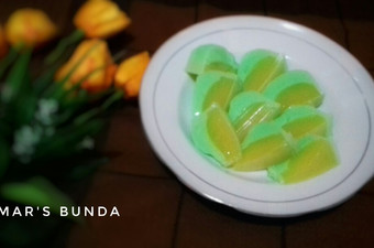 Cara Membuat Puding rasa mangga lapis cocopandan Enak Dan Mudah