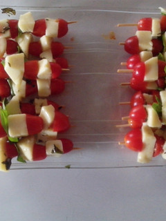 Una foto de Brochette capresse