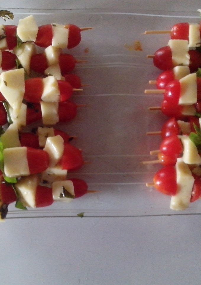 Una foto de Brochette capresse
