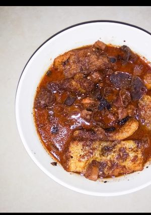 Foto resep Brongkos Isi Jeroan Kambing