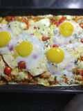 Pizza con masa de zanahoria