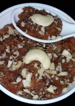 A picture of Gajar ka halwa.