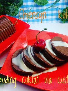 Foto resep Puding coklat vla custard