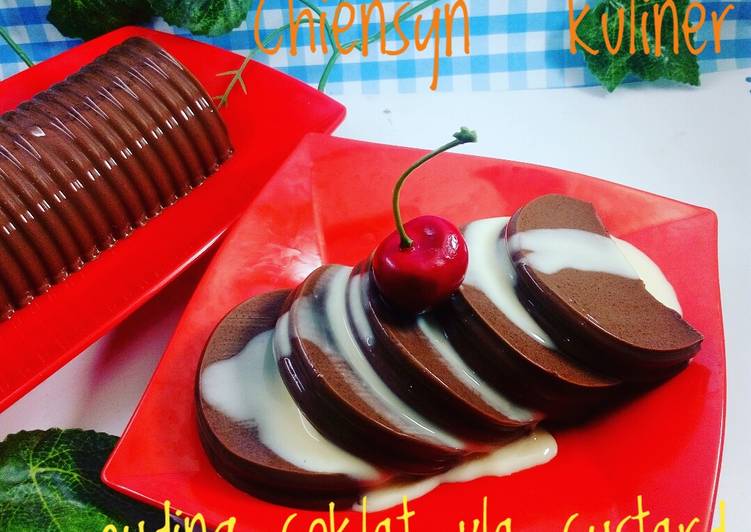 Puding coklat vla custard