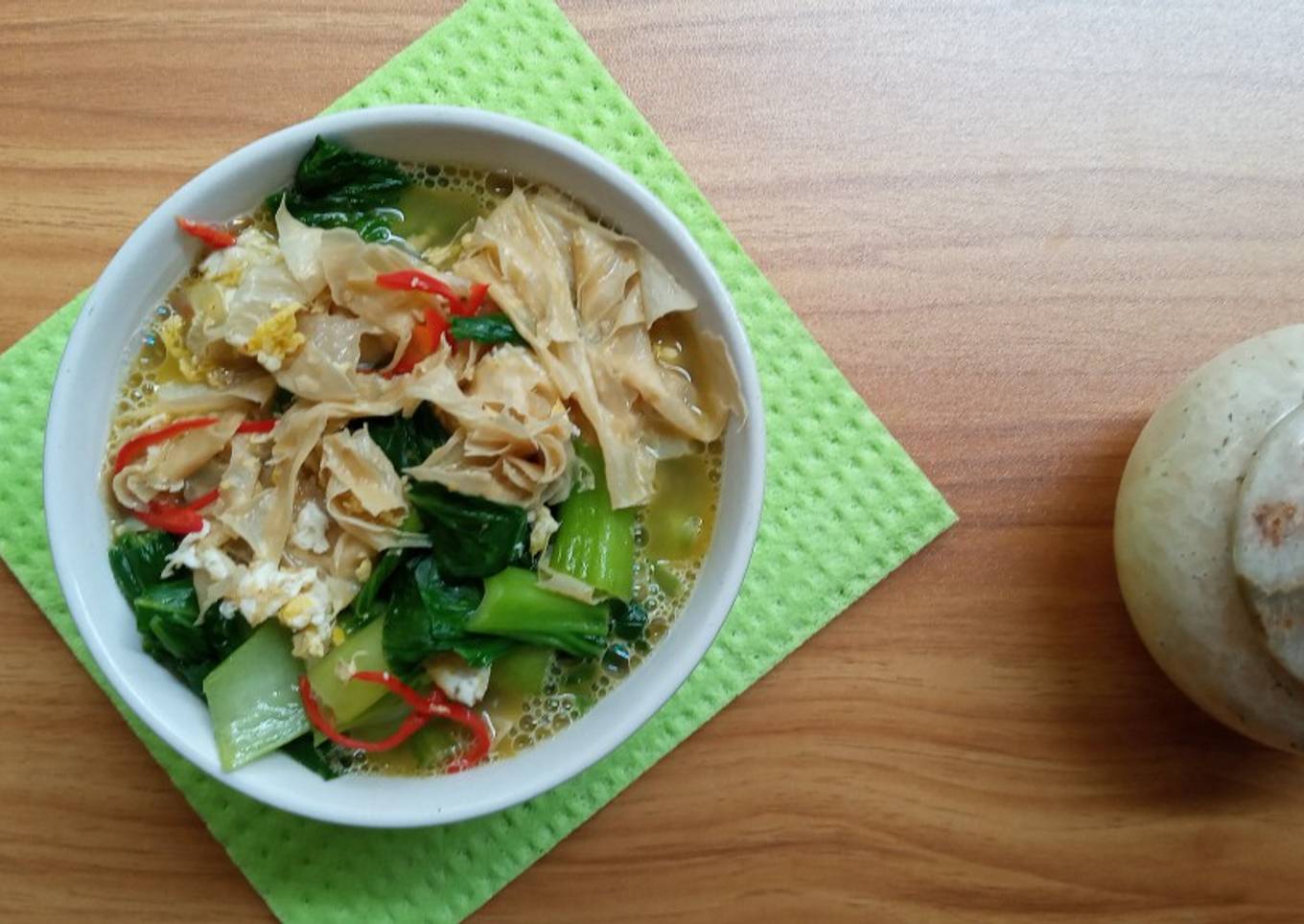 Tumis Pakcoy Kembang Tahu