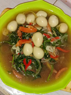 Foto resep Tumis Kangkung Telur Puyuh Super Praktis