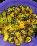 Spinach mix veg stir fry