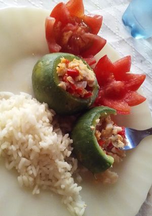 Una foto de Zapallitos rellenos con pescado