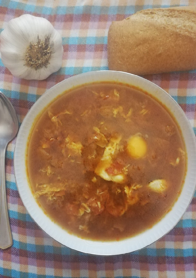 Una foto de Sopas de ajo, receta castellana